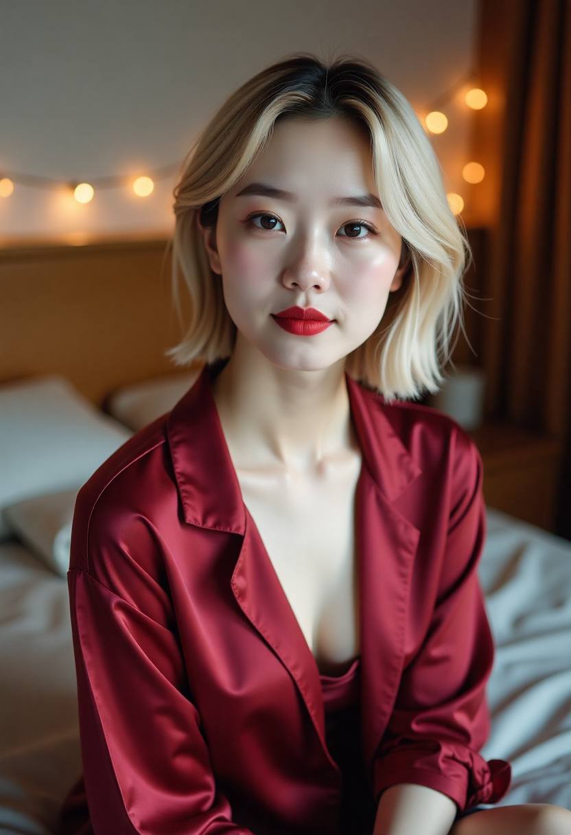 夜色里的海边木栈道和围坐的人